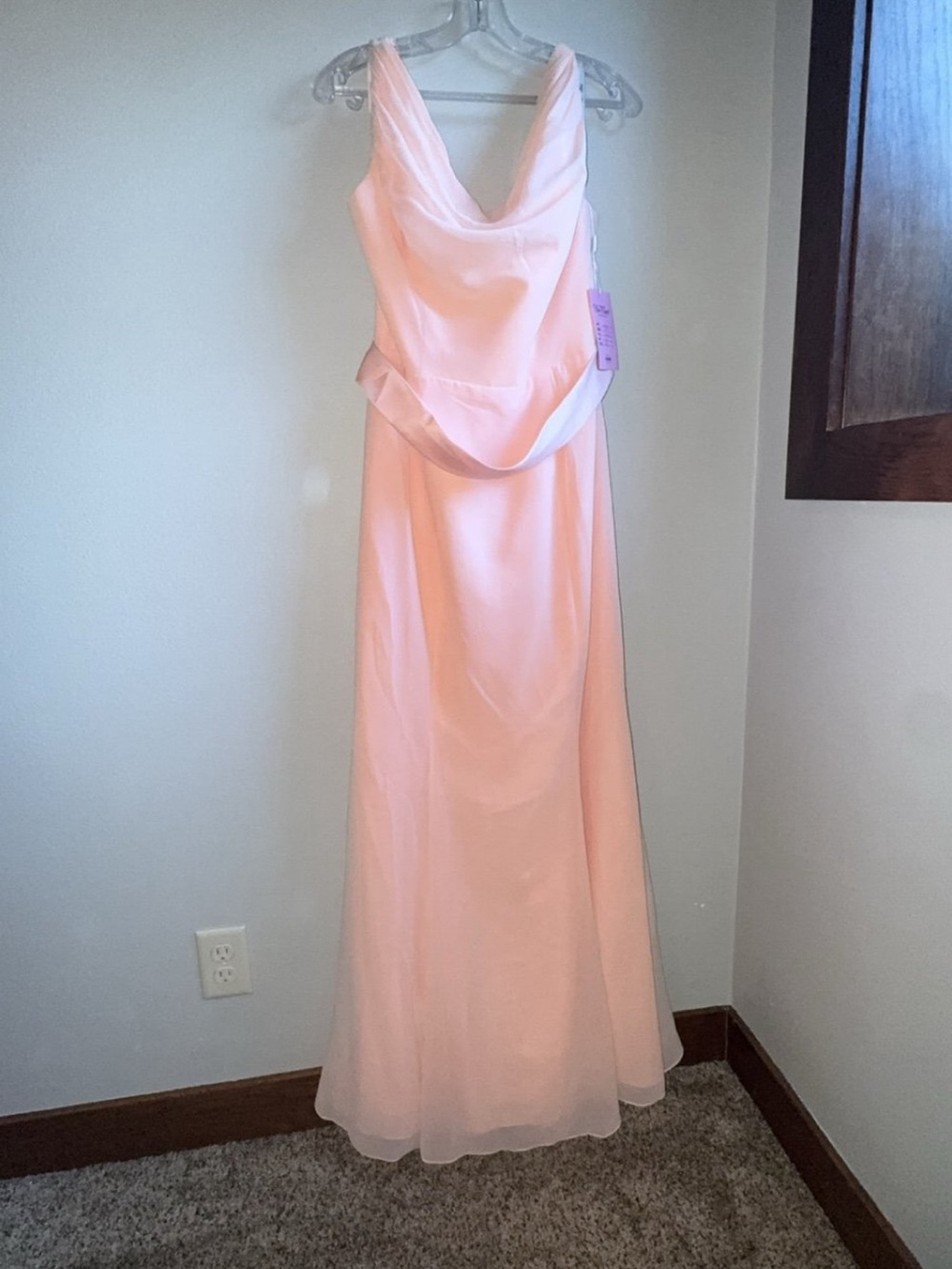 DaVinci Blush Pink Cowl Neck Maxi Dress